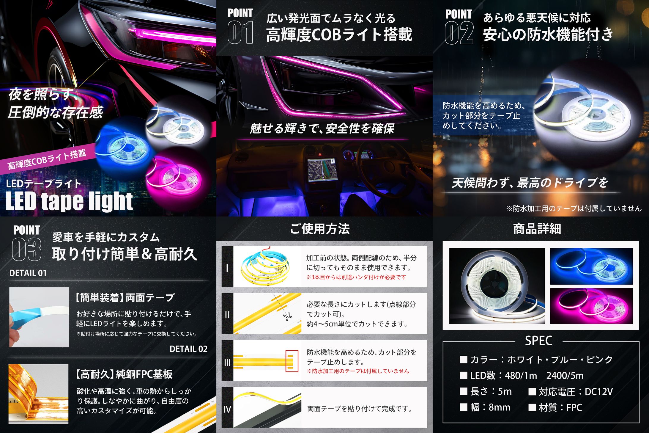 Amazon商品画像(LEDテープライト)-1