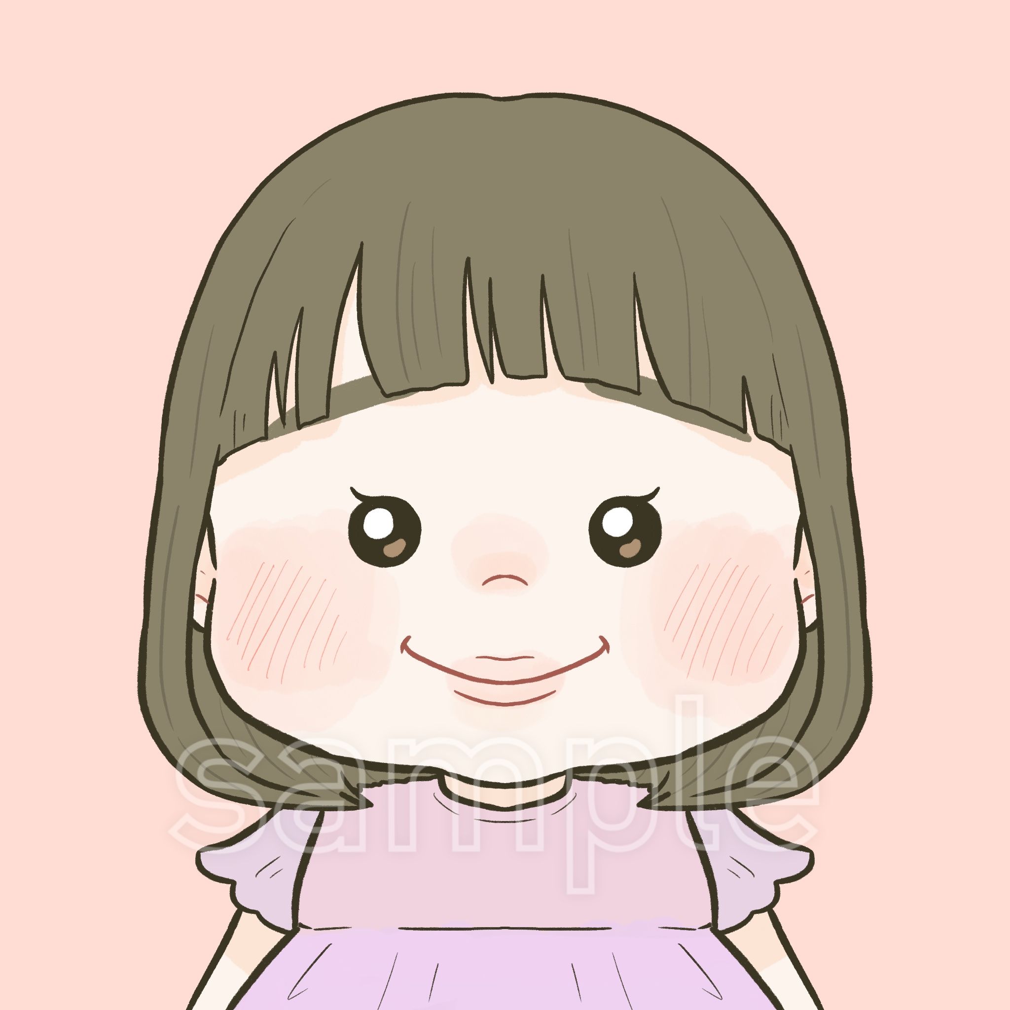 女の子似顔絵 女の子似顔絵