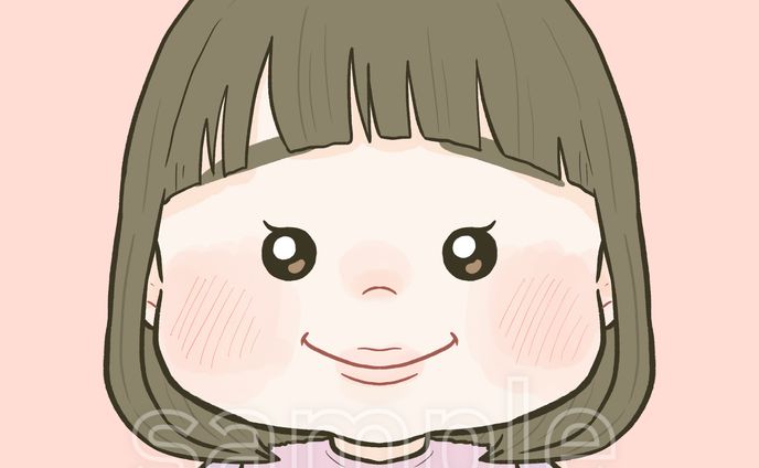 女の子似顔絵