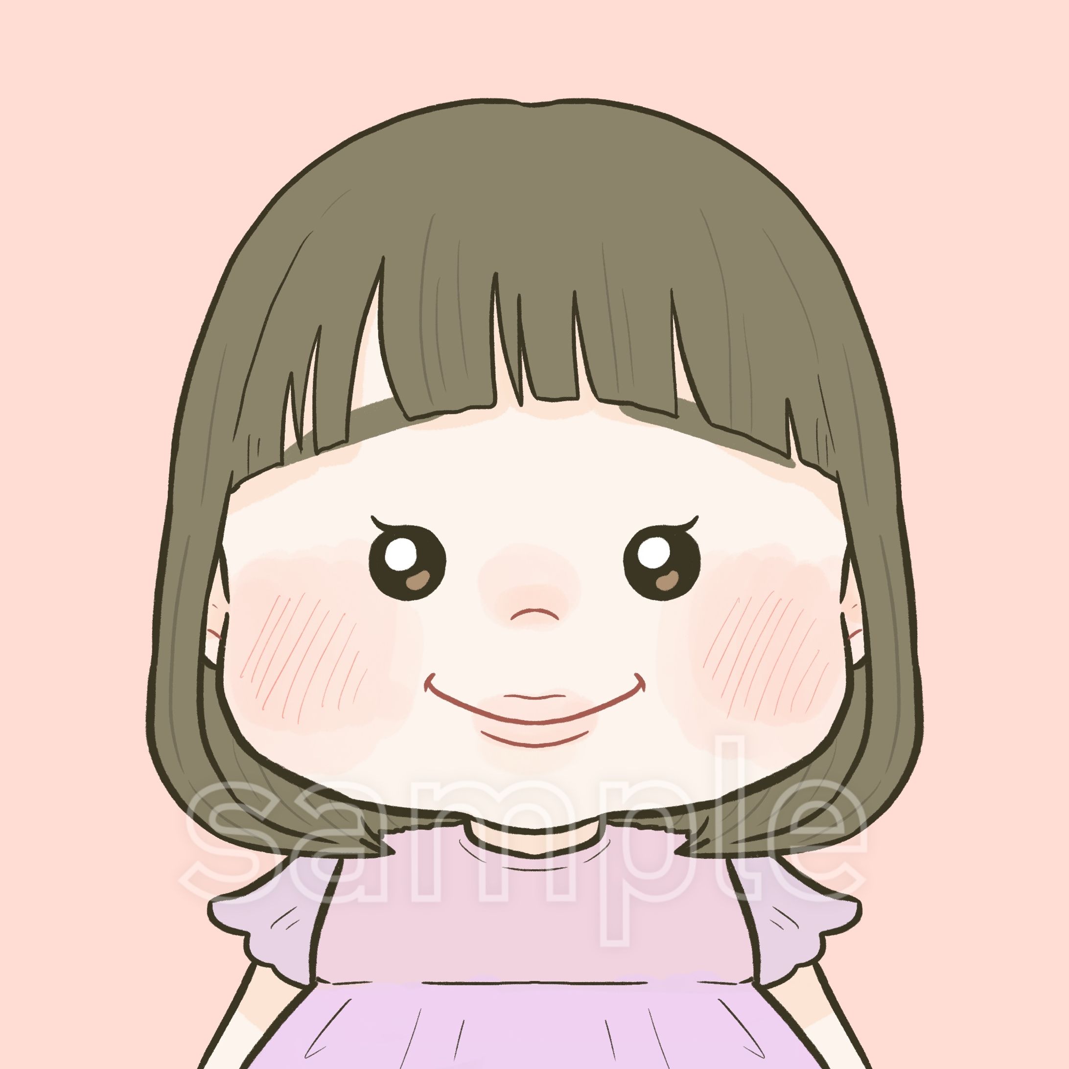女の子似顔絵-1