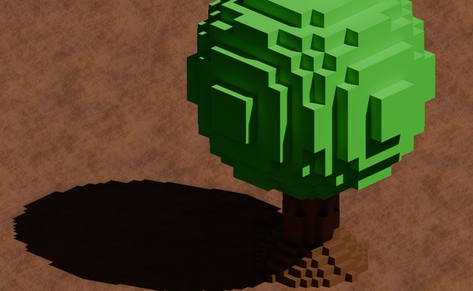 20250916 ボクセル風の木 5min