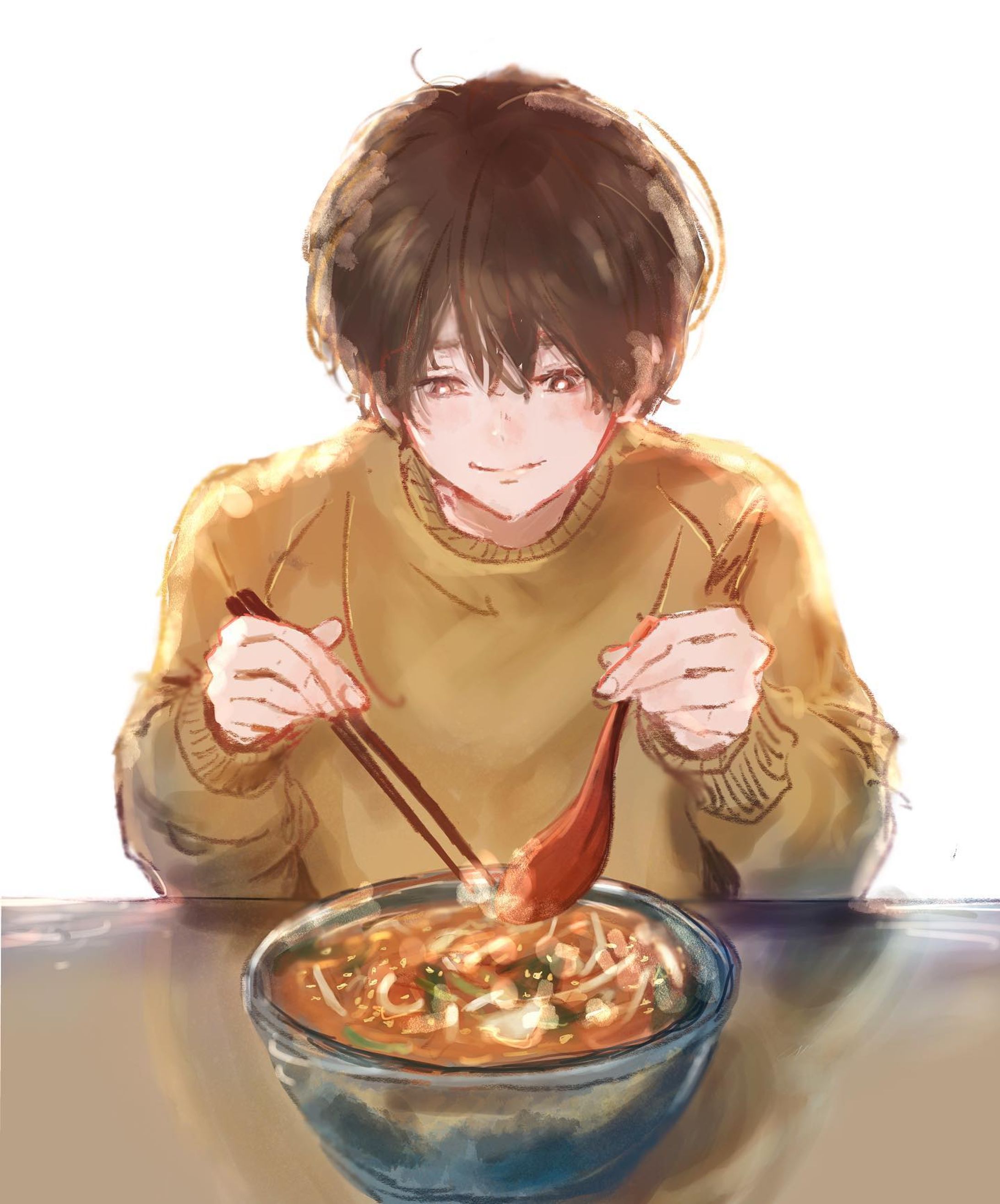 いただきます🍜

青色つよつよ絵師に憧れて絵を描きはじめましたが、実は暖色系の方が使いやすく感じてしまう今日この頃です。

#ラーメン食べたい
#イラストレーター
#イラスト
#ほっこりイラスト
#ファッションイラスト
#挿絵
#装画
#男の子イラスト
#ラーメンイラスト
#ほっこり
#黒髪男子
#illust
#illustration 
#illustrator 
#drawing #painting #插图 #插图画家 #藝術 드로잉 #일러스트 #그림스타그램 #미술
#軽美術部@keive-1
