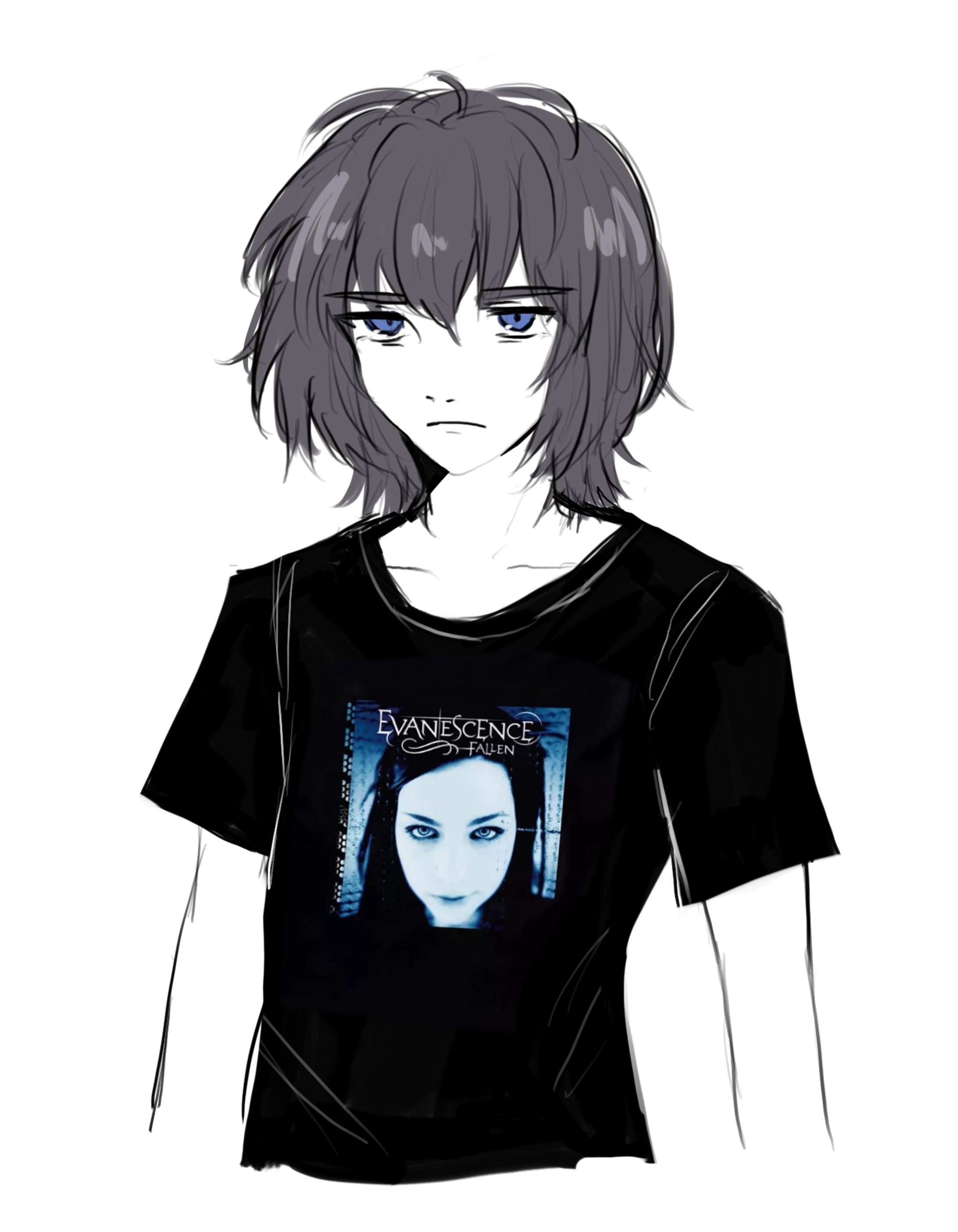 Oberon wearing an Evanescence shirt-1