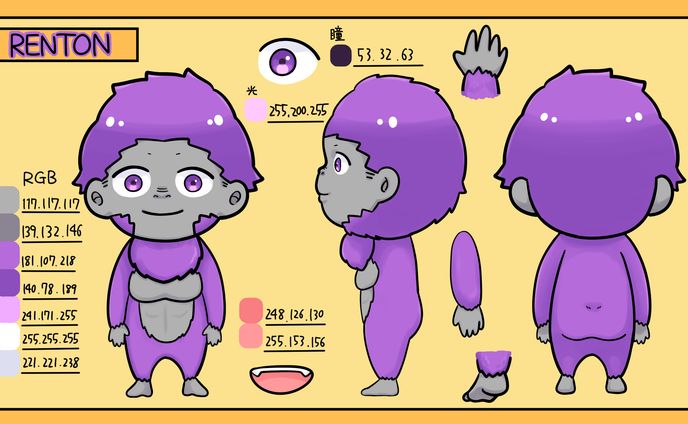 3面図ゴリーくん