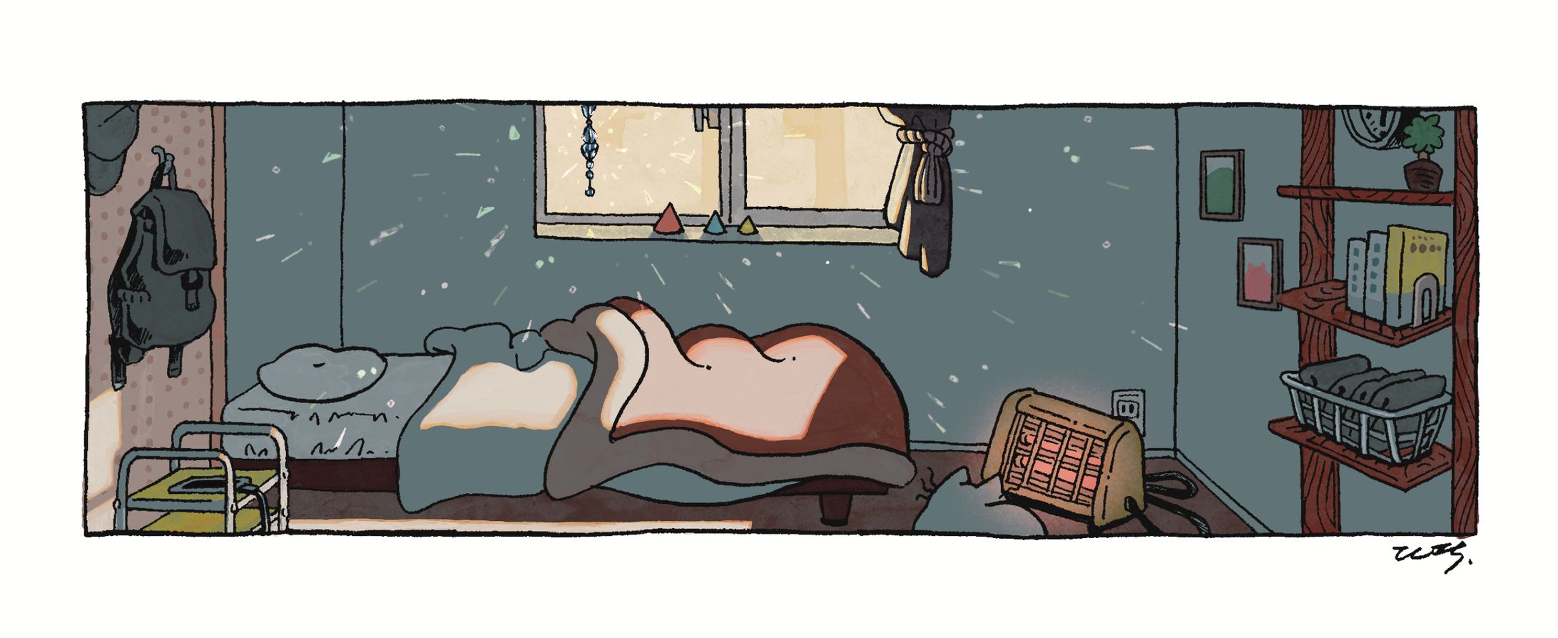 【自主制作】カレンダーイラスト / 2024年1月-1