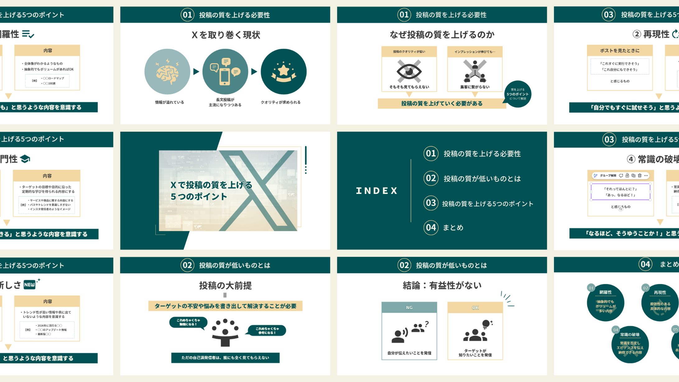 自主制作『Xで投稿の質を上げる5つのポイント』-1