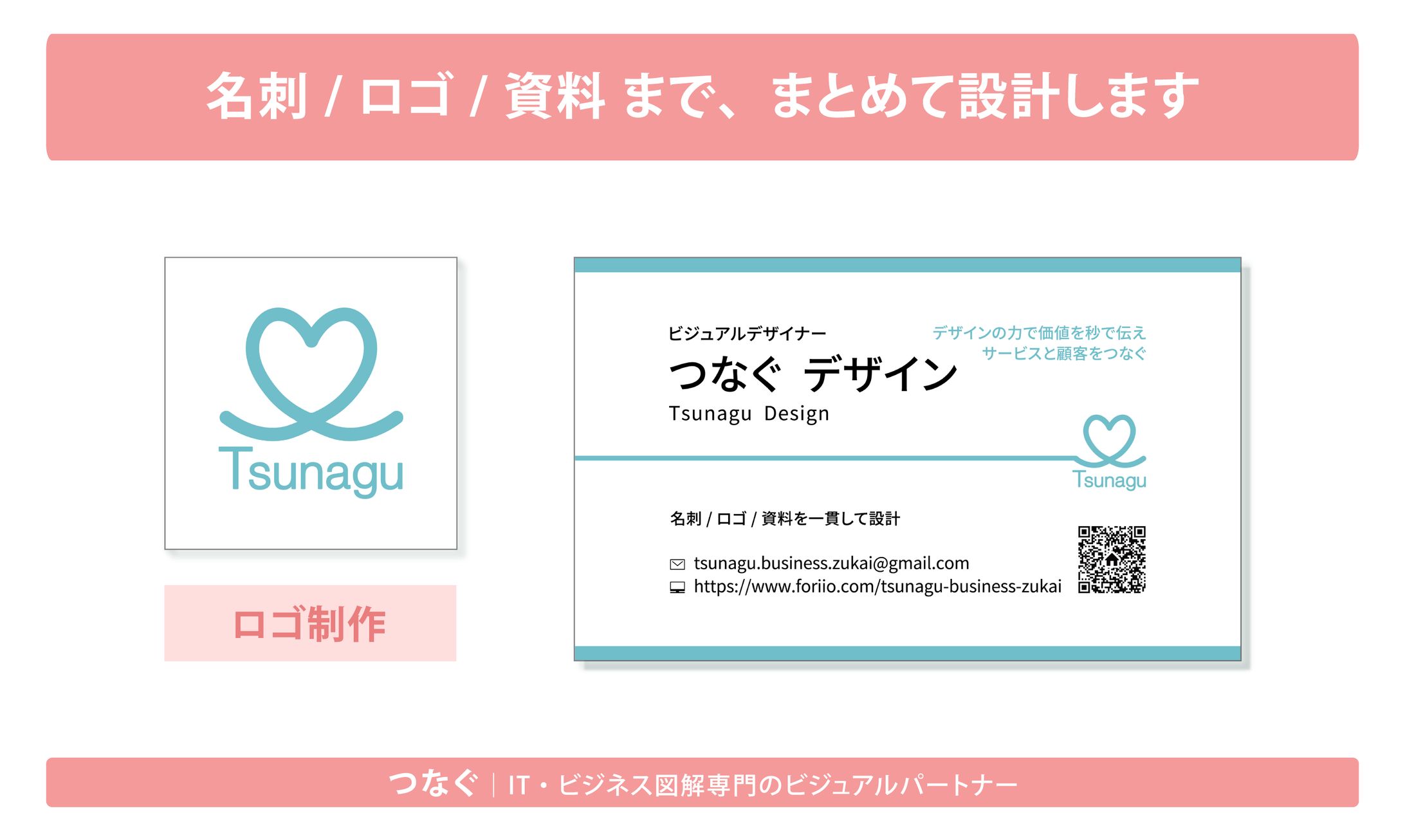 【ビジネスデザイン】名刺・ロゴ・資料を一貫して設計します-1