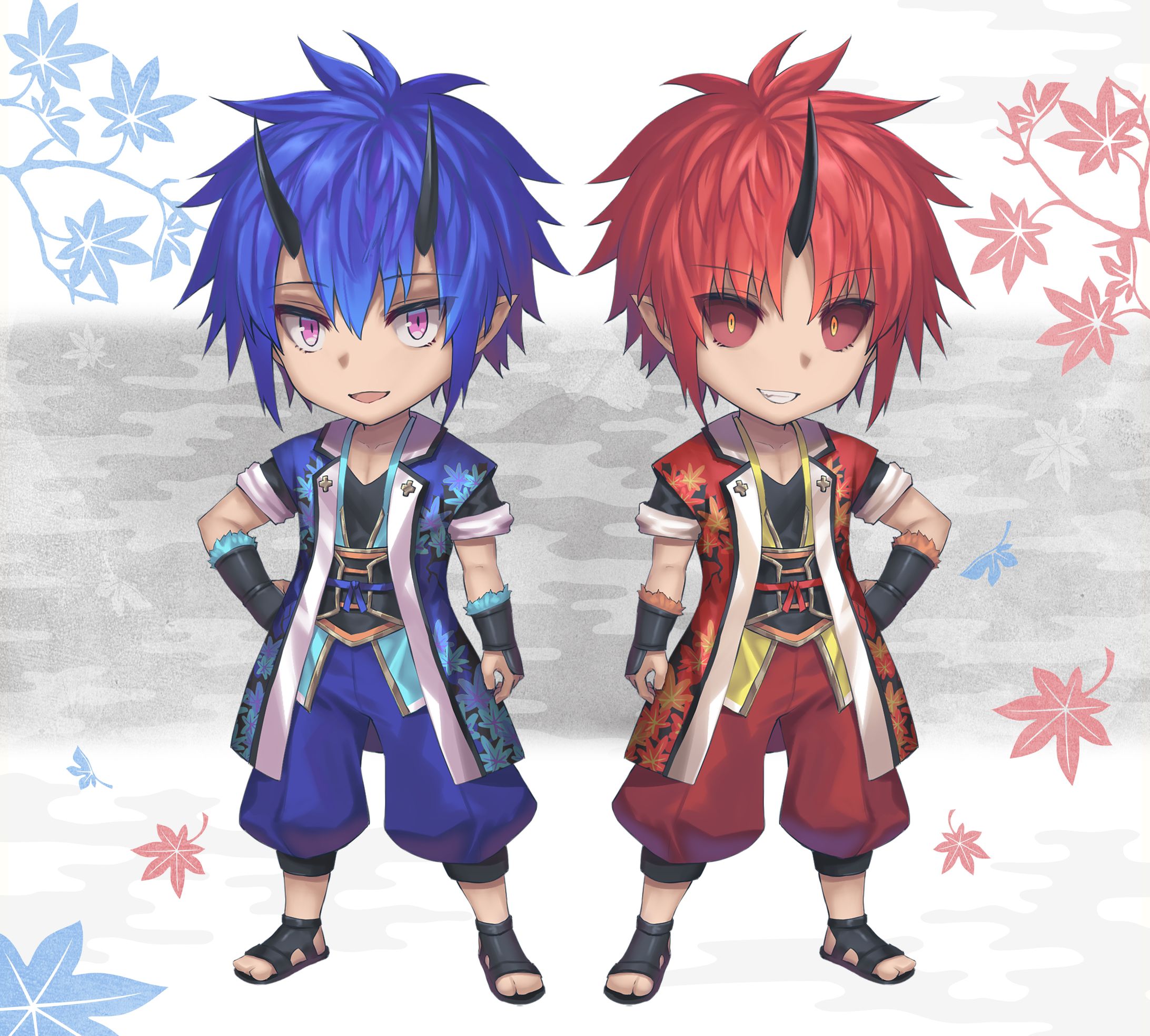 VTuber青葉&紅葉 SDキャライラスト-1