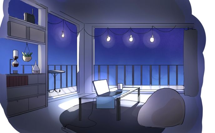 背景　人物　デザイン