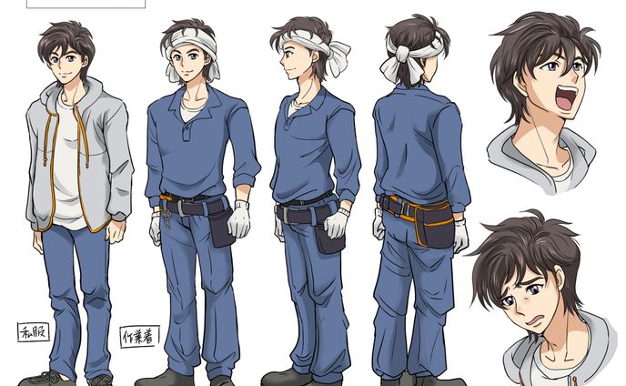 建築系求人動画キャラ案（青年）