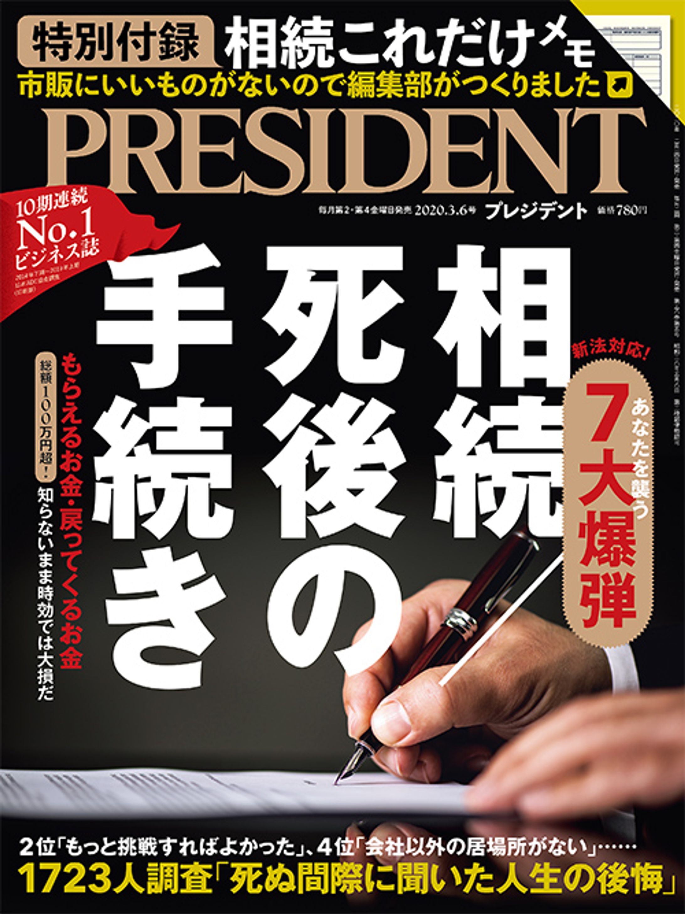 プレジデント2020年3/6号『相続／死後の手続き』-1