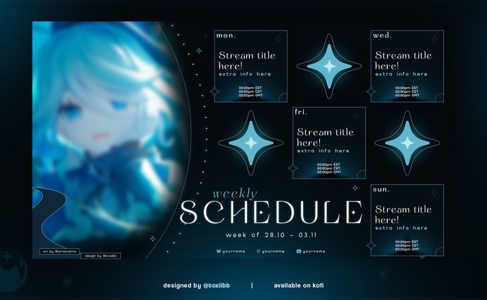 weekly schedule