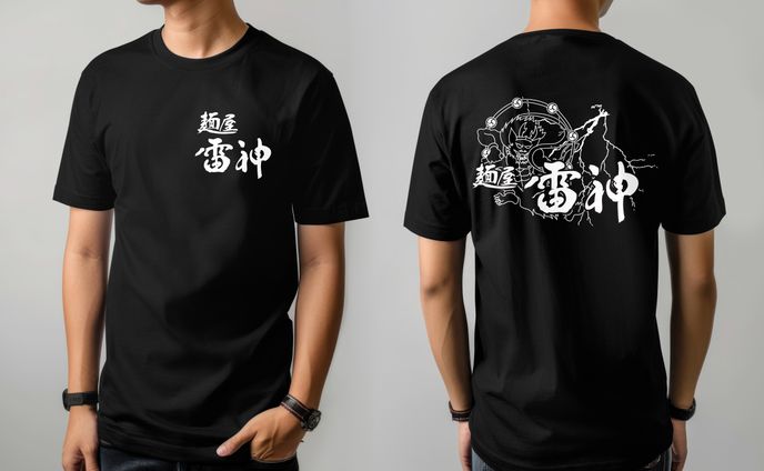 Tシャツデザイン【麺屋雷神様】