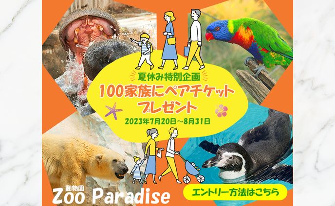 動物園　夏休み特別企画バナー