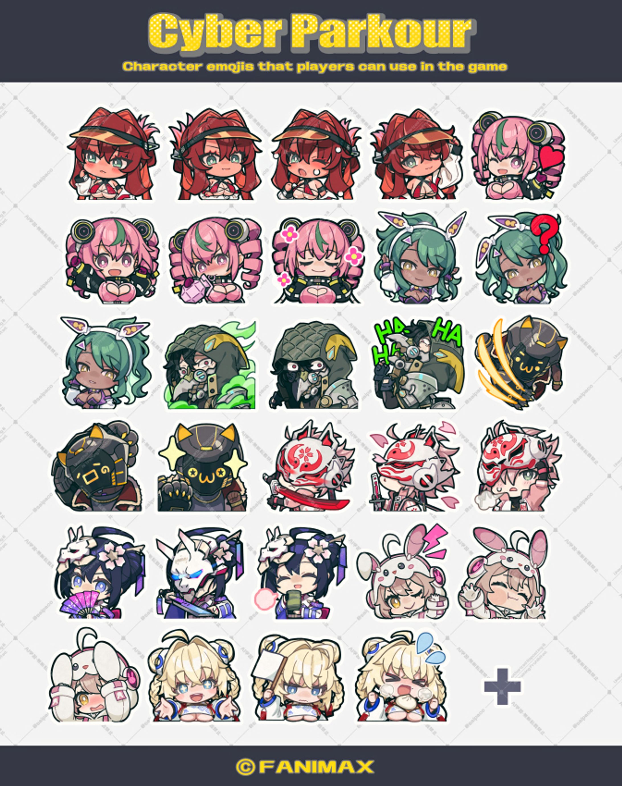 FANIMAX『Cyber Parkour』キャラクター絵文字-1