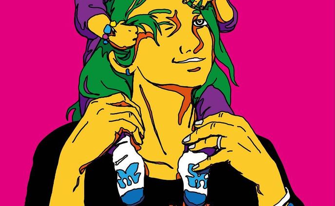 #ロケパ
#ロック
#パパ
#親子
#ファミリー
#半袖
#長髪
#ロン毛
#緑髪
#rock
#papa
#family
#絵
#picture
#Parent and child
#band
#greenhair
#longhair