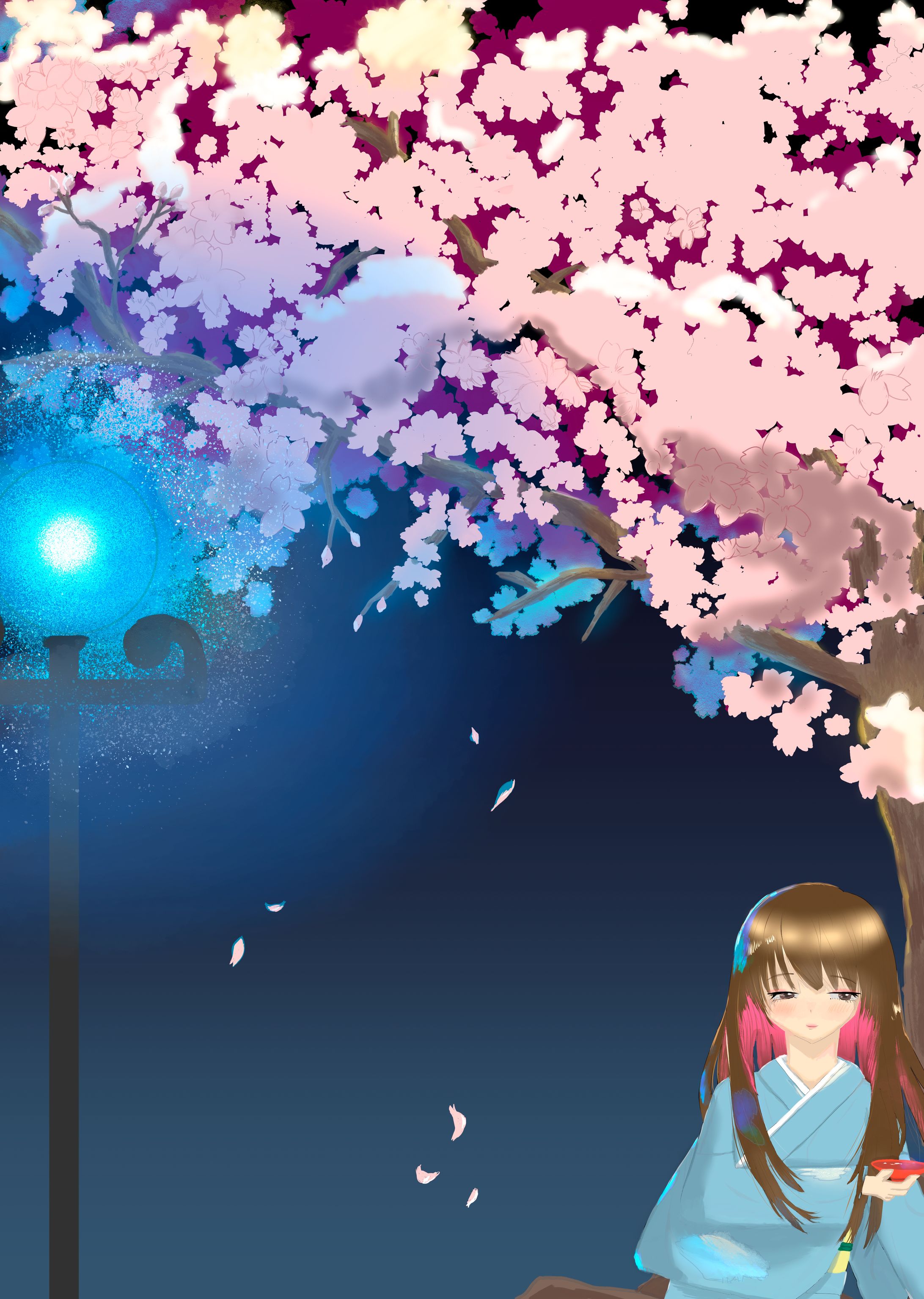 SAKURA EXHIBITION2022参加作品「青と花見の杯（あおとはなみのさかずき）」-1