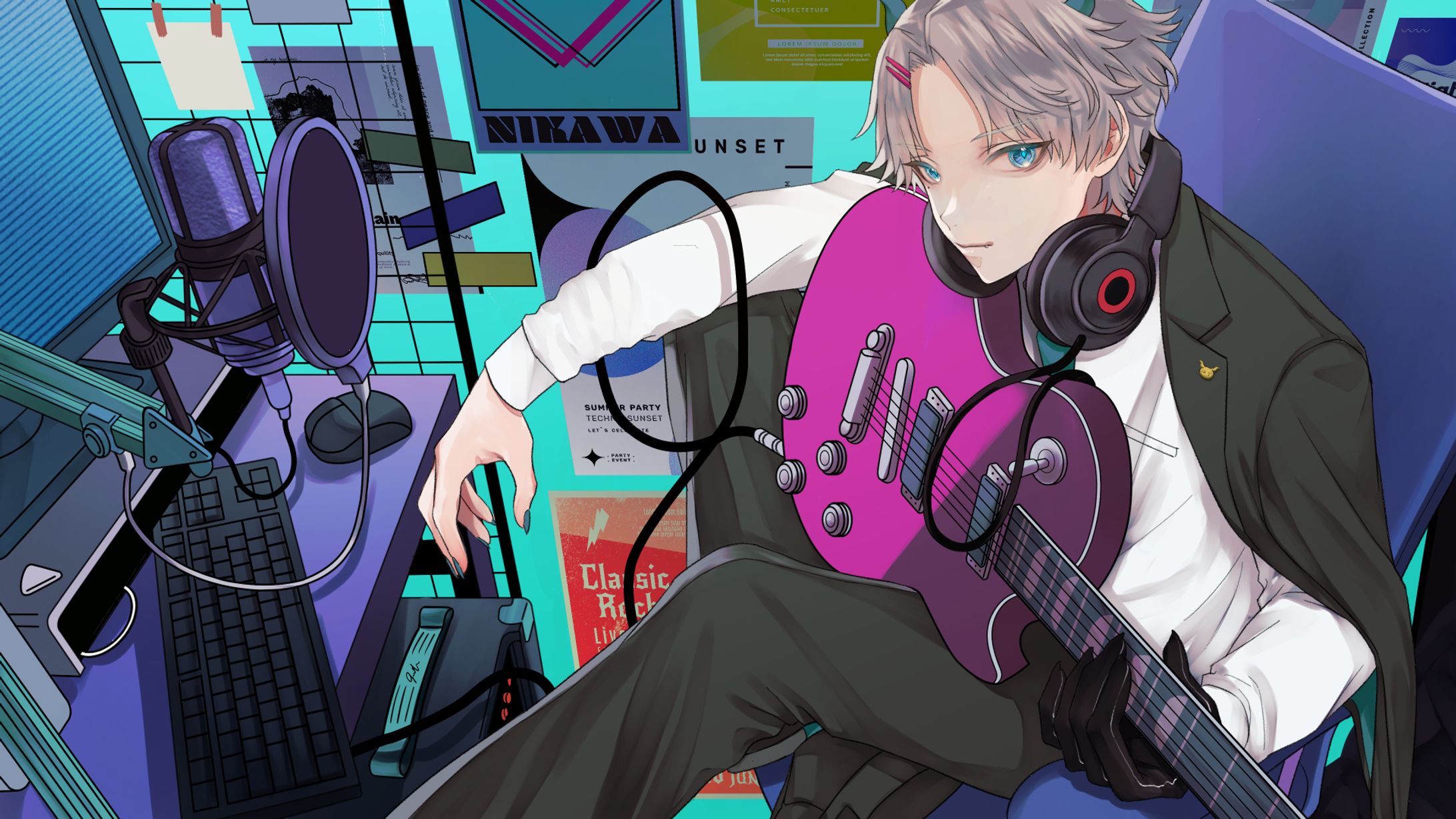 丹奏和様：『Overdose』オリジナルMVイラスト制作-1