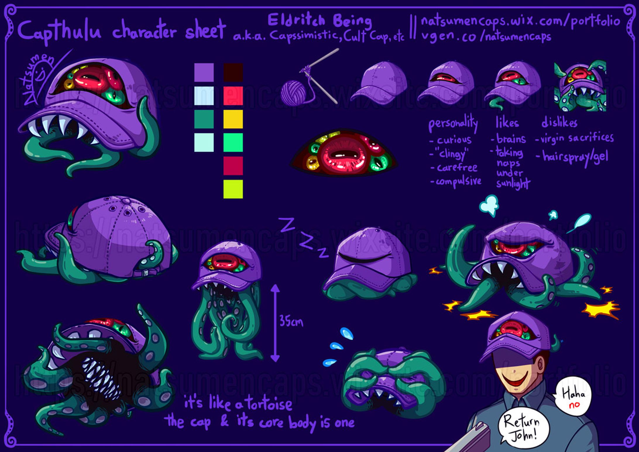 Cult cap/Capthulu character reference sheet-1