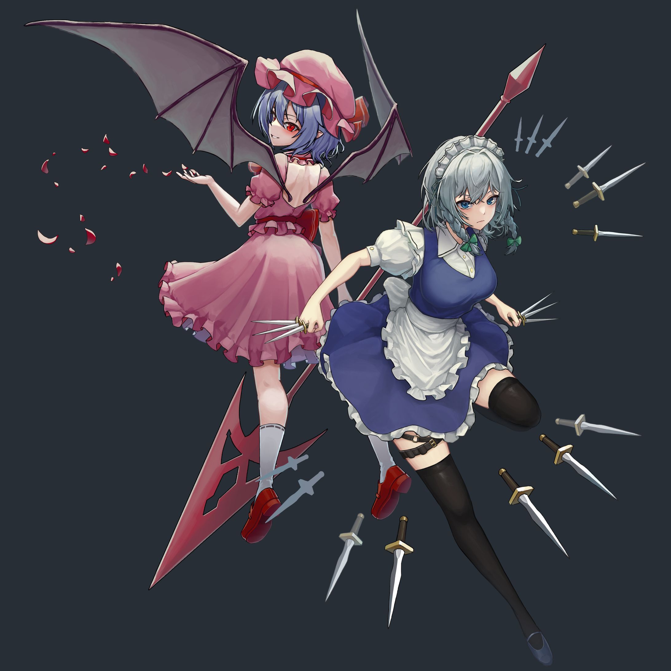 Touhou fanart - Remilia&Sakuya-1