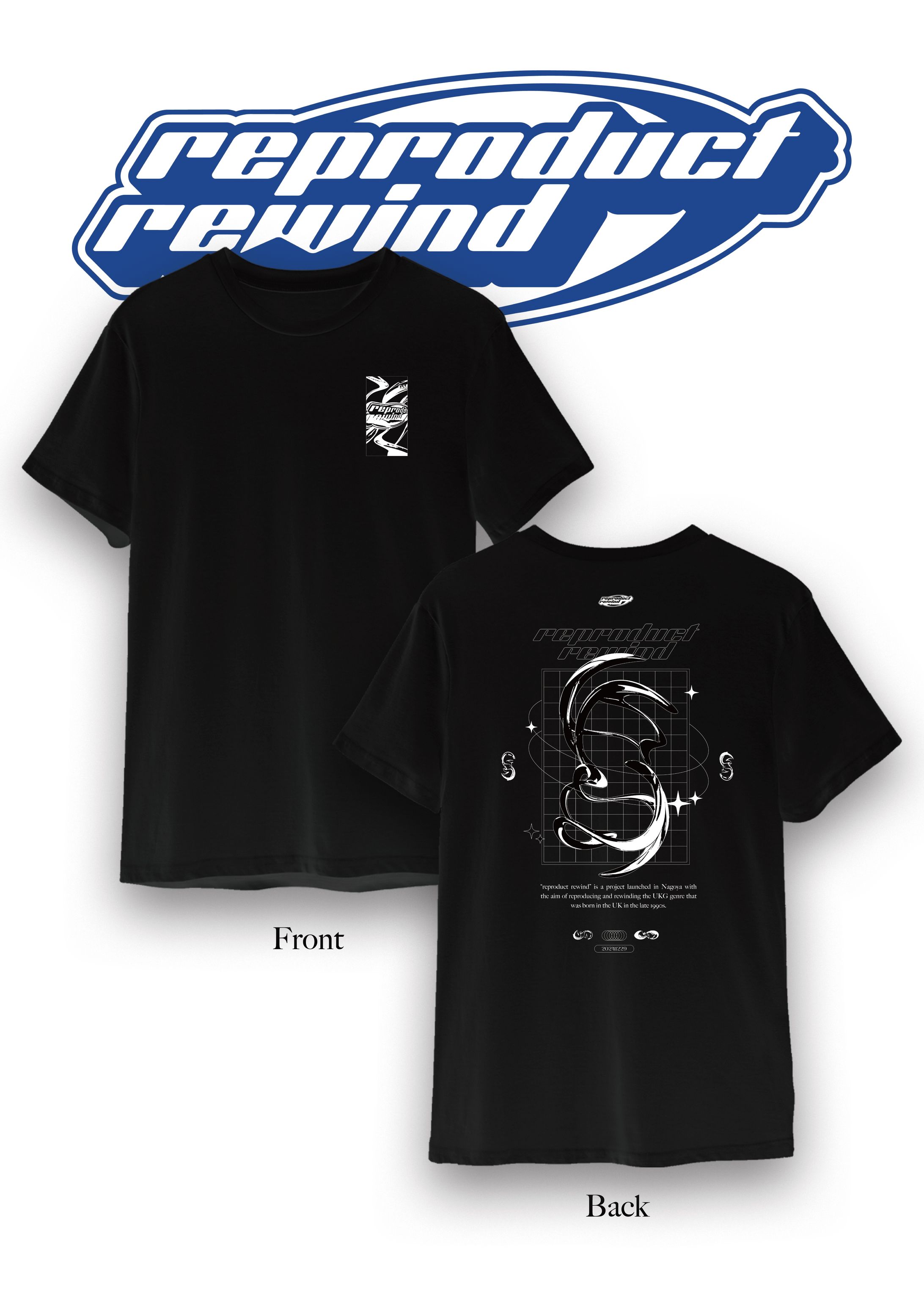 "reproduct rewind" T-shirtデザイン制作-1