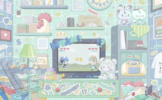 「相思相愛!?GGEZ!!」 背景イラスト