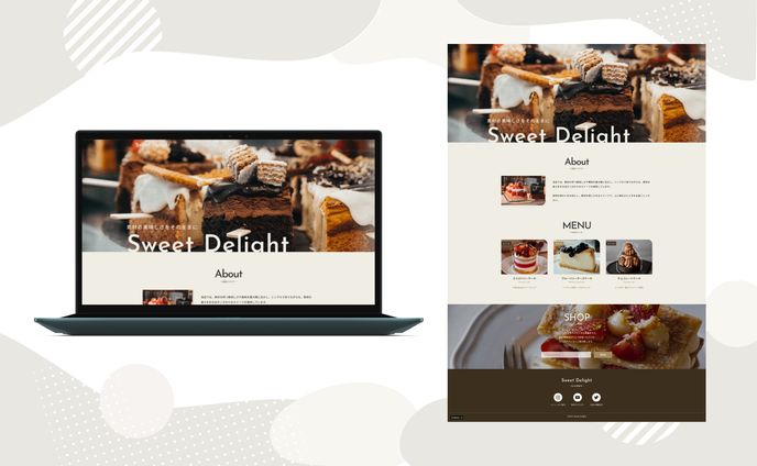 【ECサイト】ケーキ屋