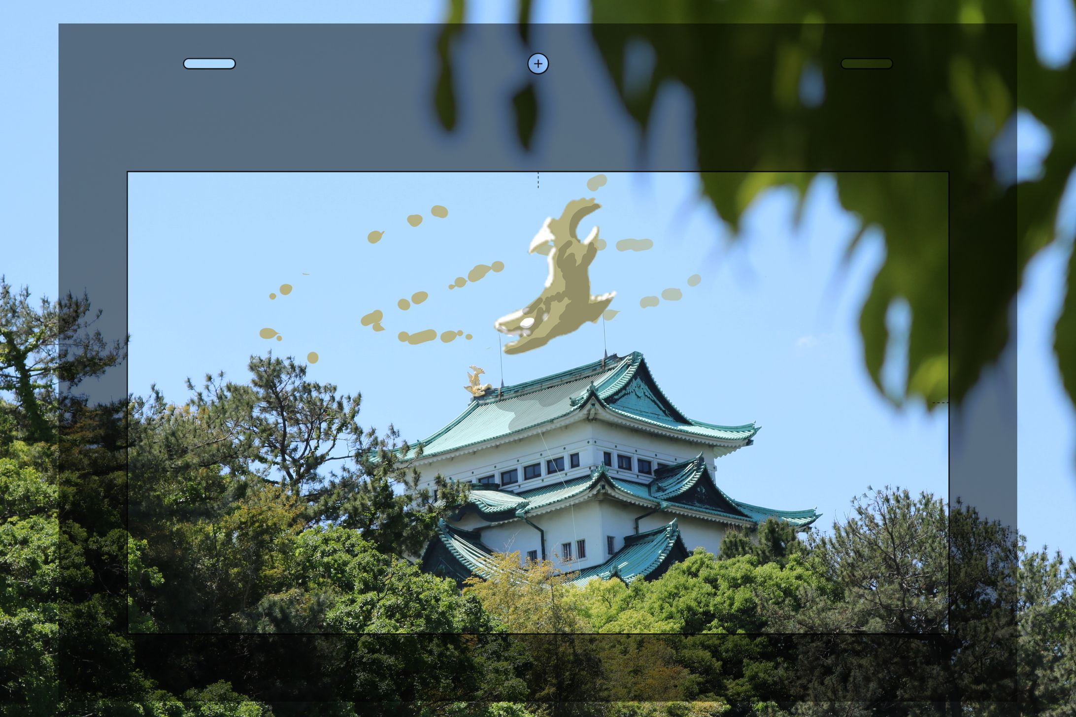 名古屋城しゃちほこイラスト-1