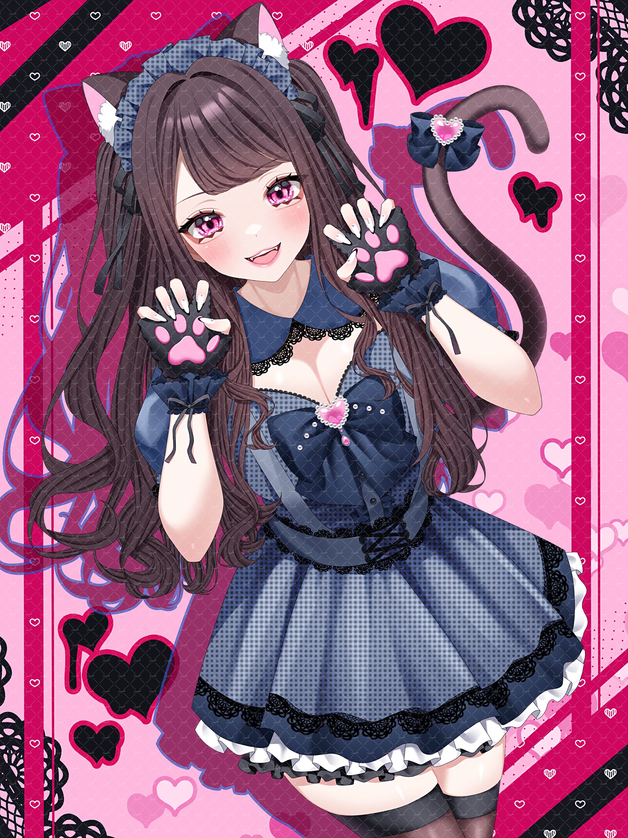 【お仕事】コンカフェ嬢 きらら様  グッズ化用イラスト制作-1