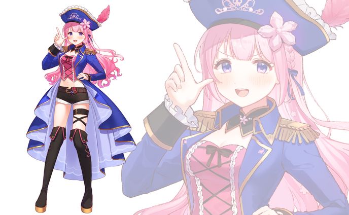 マリア・フィオーレ様　立ち絵、衣装デザイン