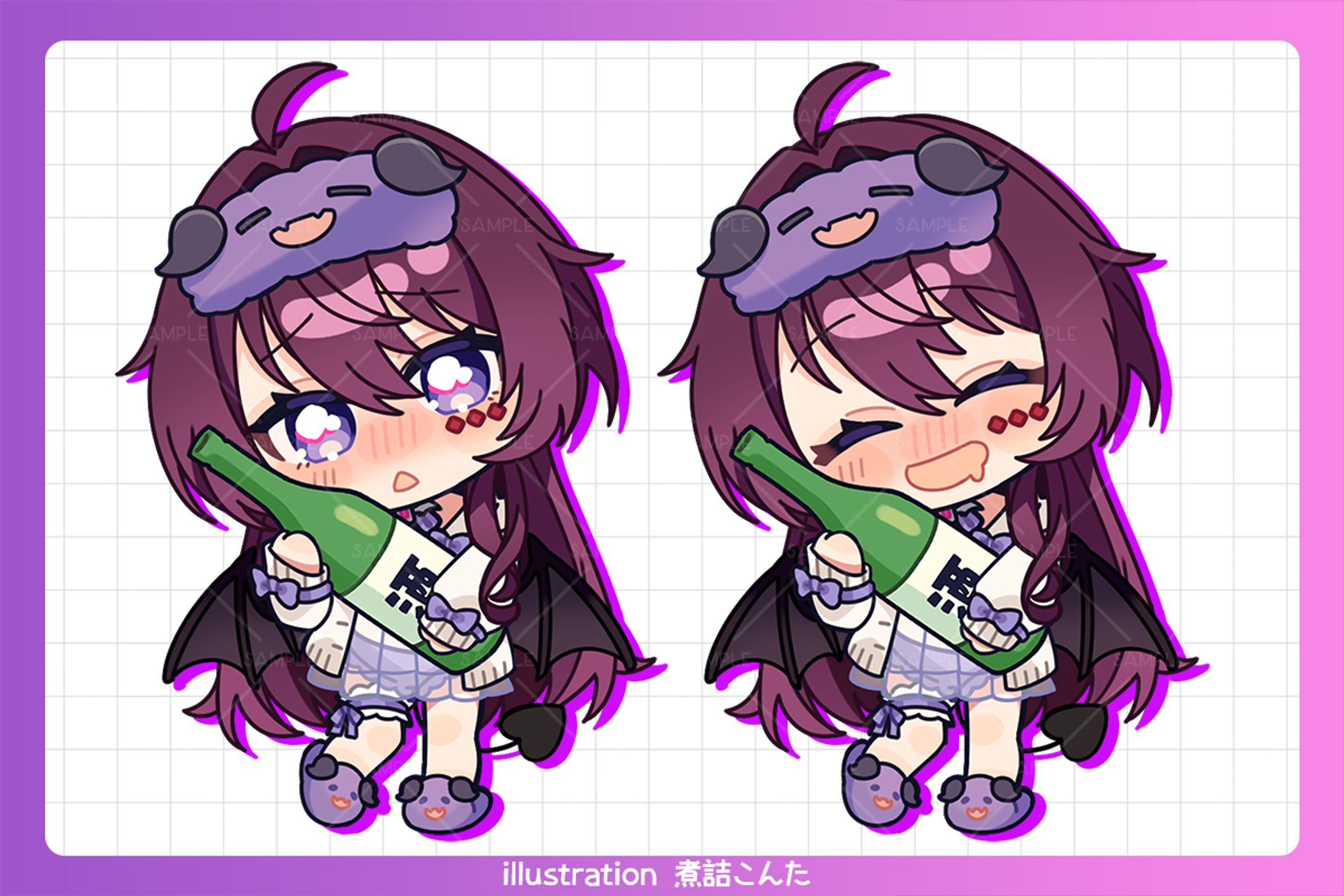 濡羽しゅあ様　グッズ用イラスト-1