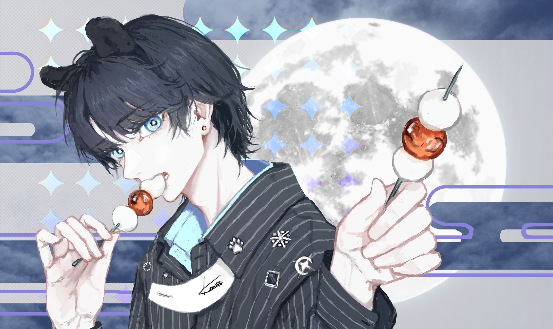 ツキノワグマ擬人化 オリジナルキャラクター-1