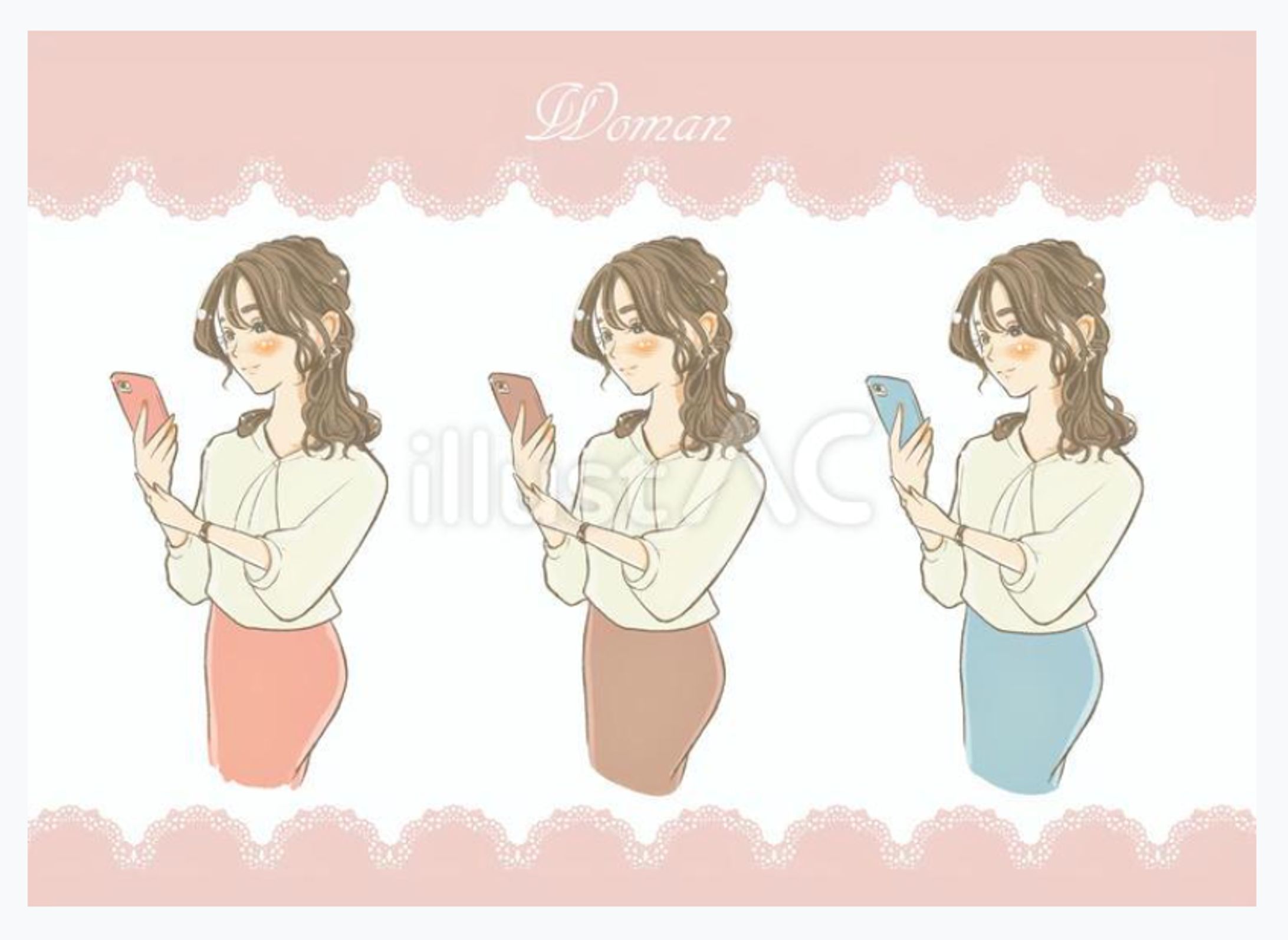 【イラスト作成】女性ビジネス系-1