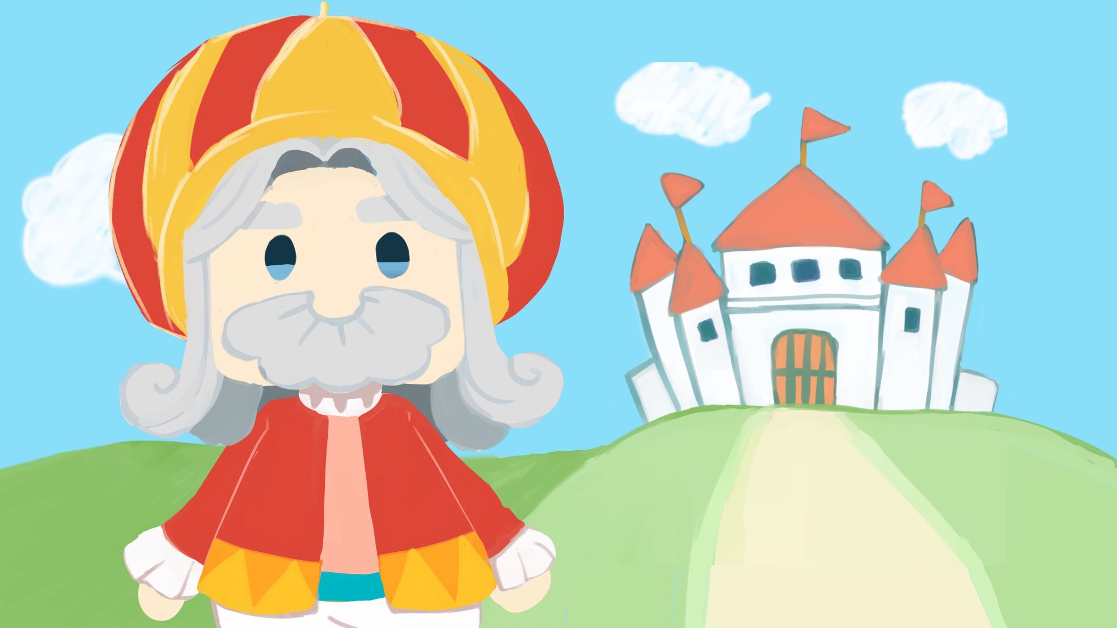 Youtube紙芝居動画のイラスト【王様の耳はロバの耳】-1