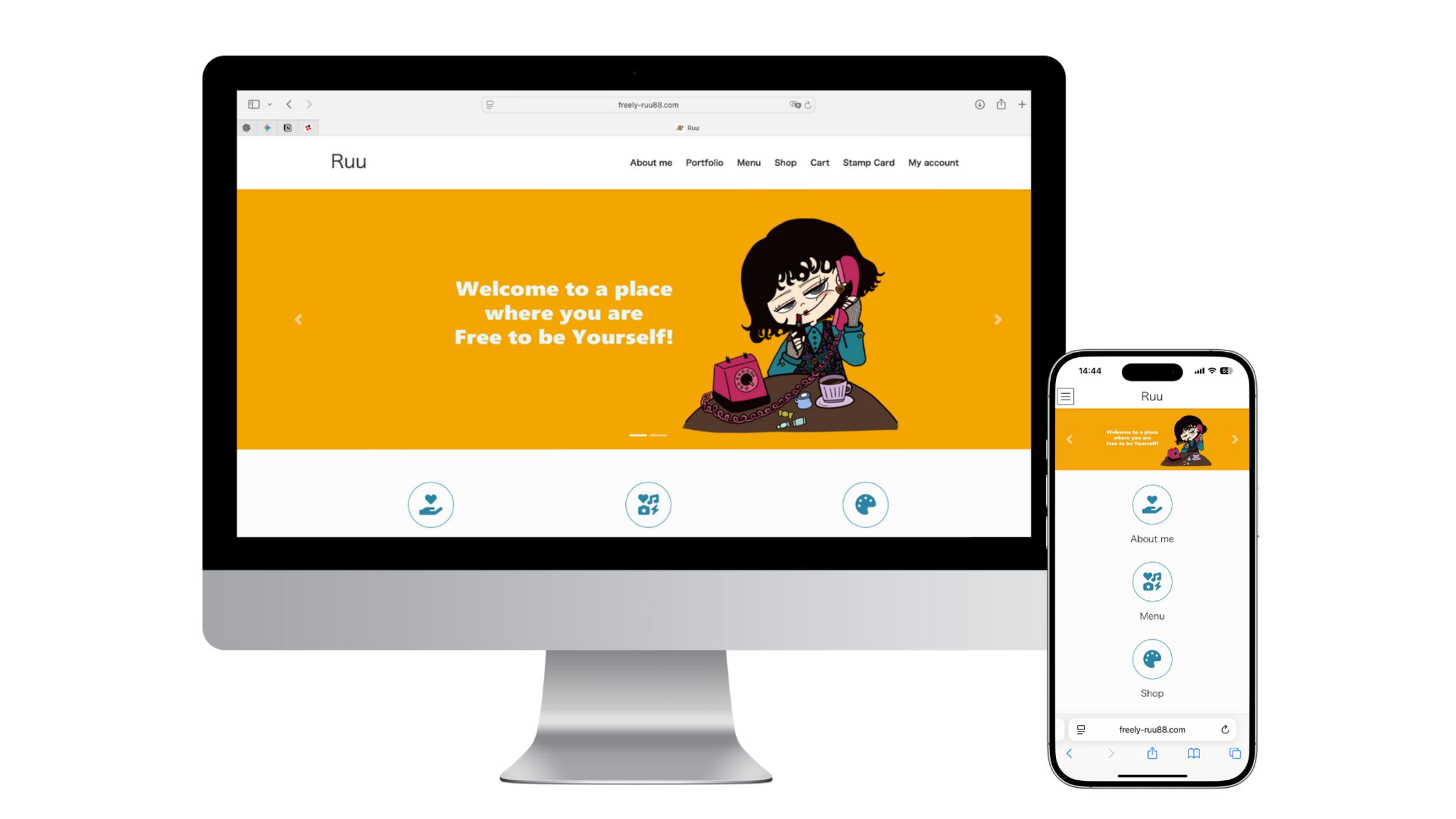 イラスト活動用 公式サイト制作-1