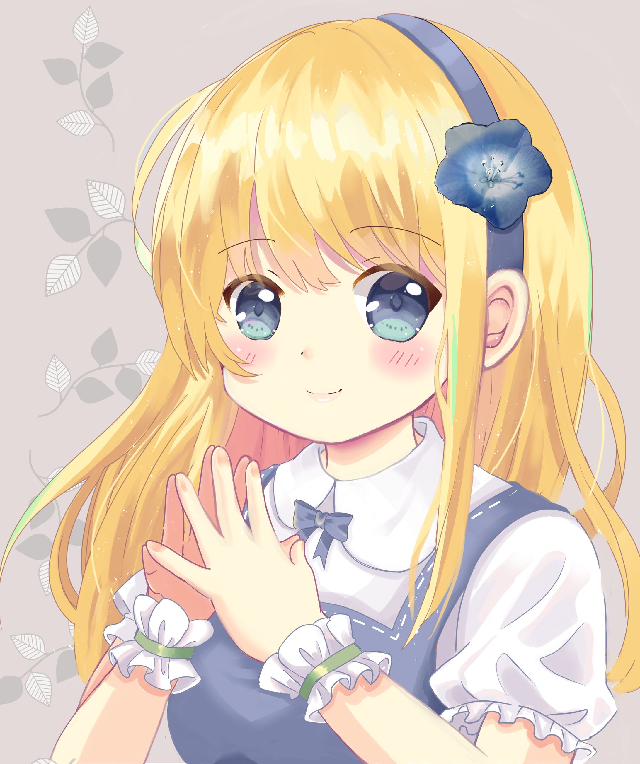 等身イラスト　ネモフィラ少女-1
