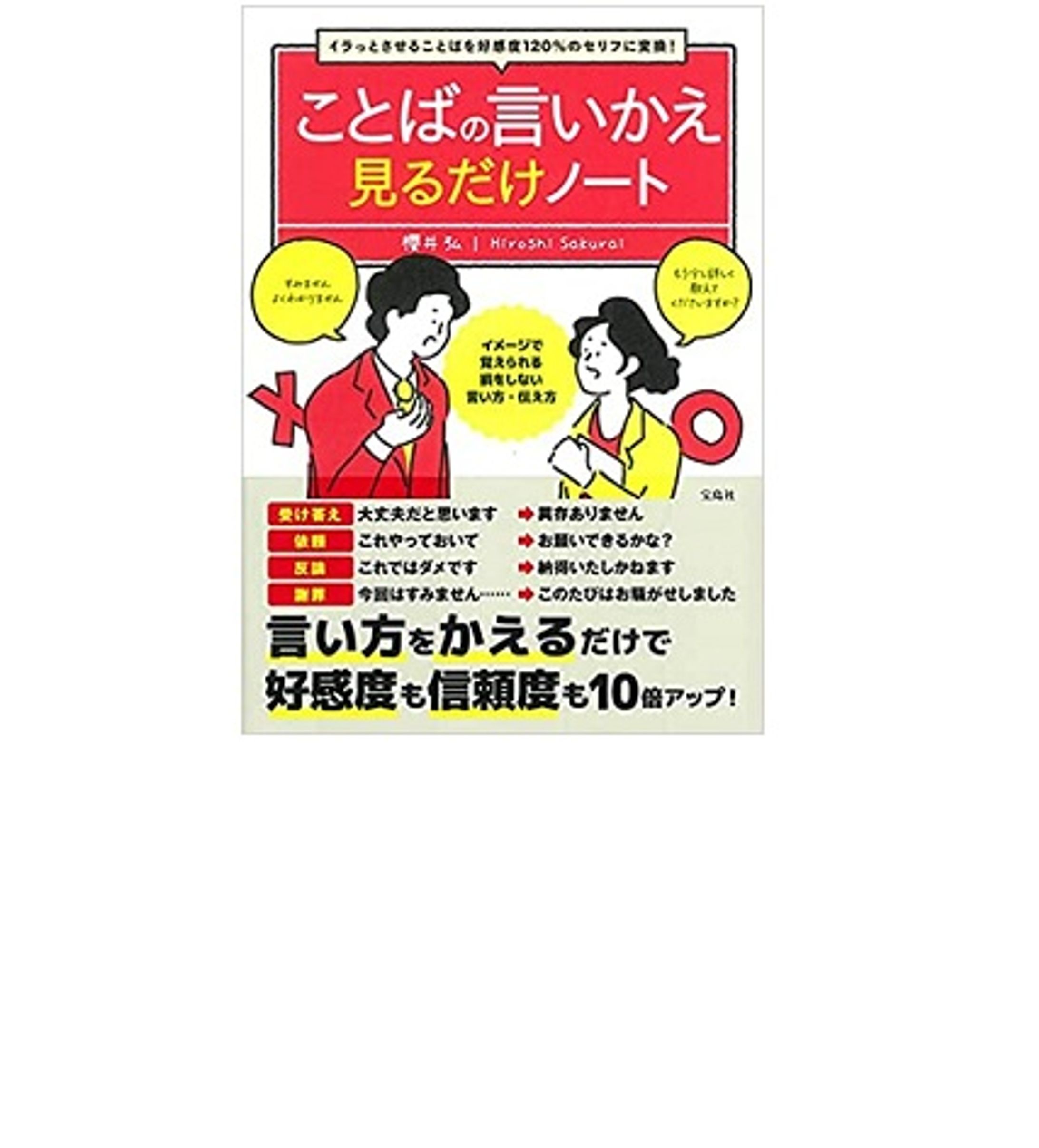 【書籍】無題イラっとさせることばを好感度120%のセリフに変換! ことばの言いかえ見るだけノート-1