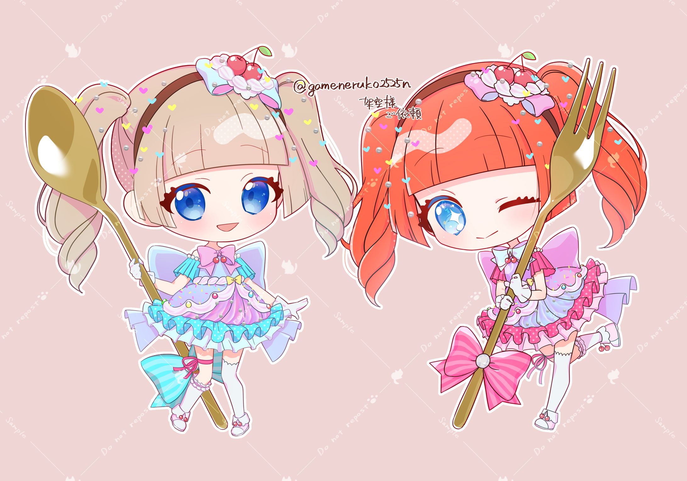 アクスタ用イラスト｜架空様ご依頼-1