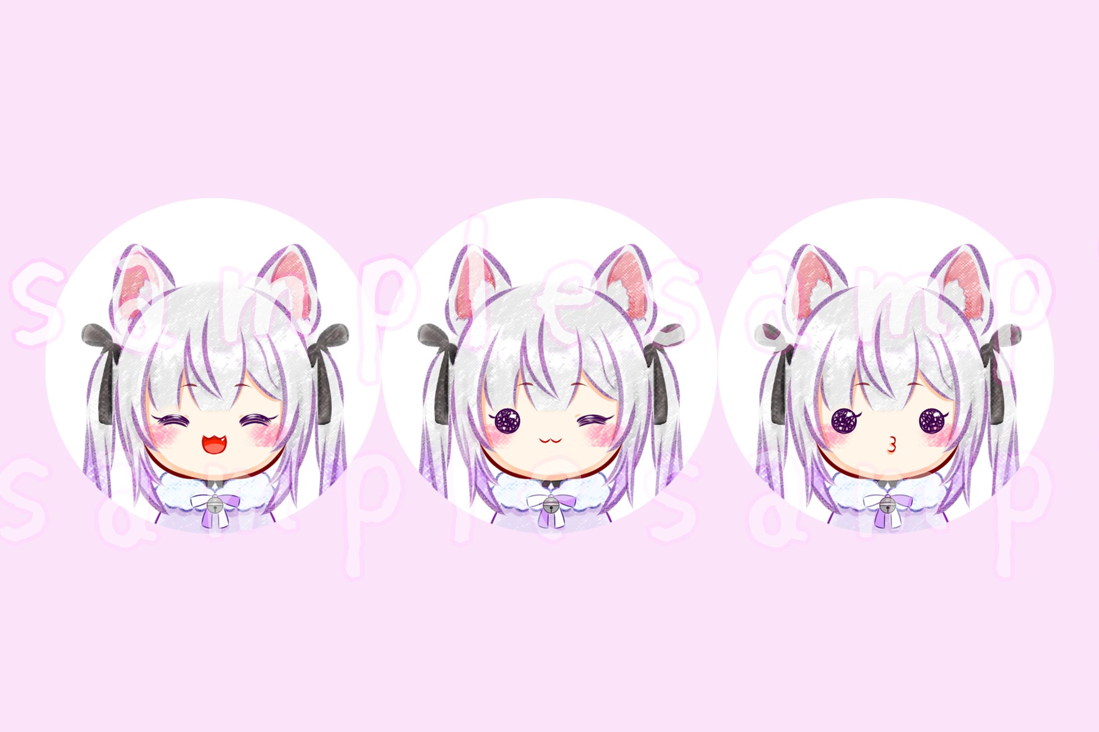 ご依頼｜缶バッジ用イラスト（Vtuber猫〆しあ様 ）-1