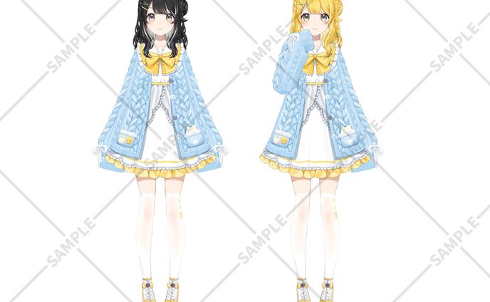 黄白レモ様　パーツ分けイラスト　カーディガン差分