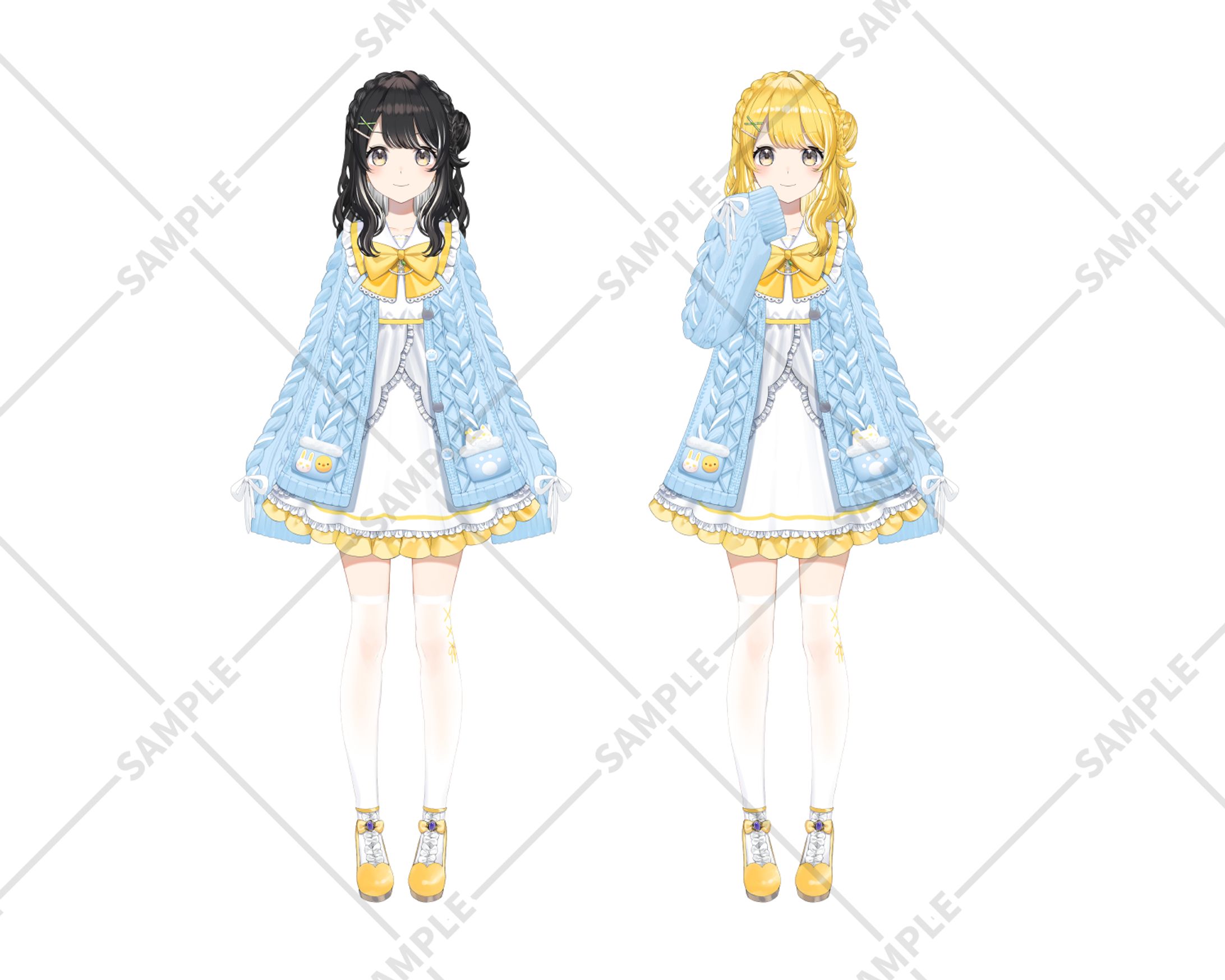 黄白レモ様　パーツ分けイラスト　カーディガン差分-1