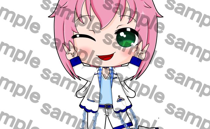 サウンドエンジニア オビス様のグッズ用イラストを描かせていただきました。