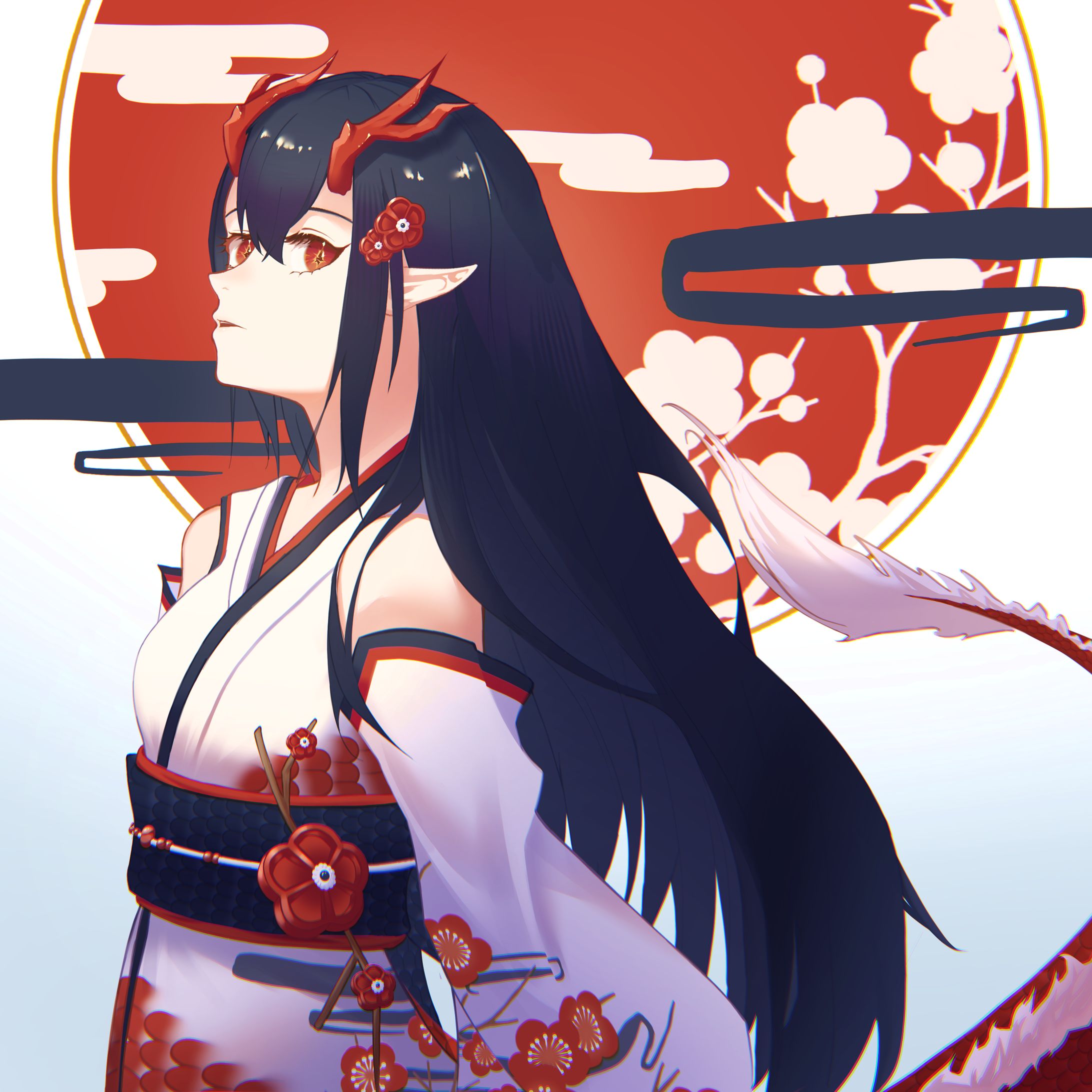 【一枚絵】2024年辰年イラスト-1