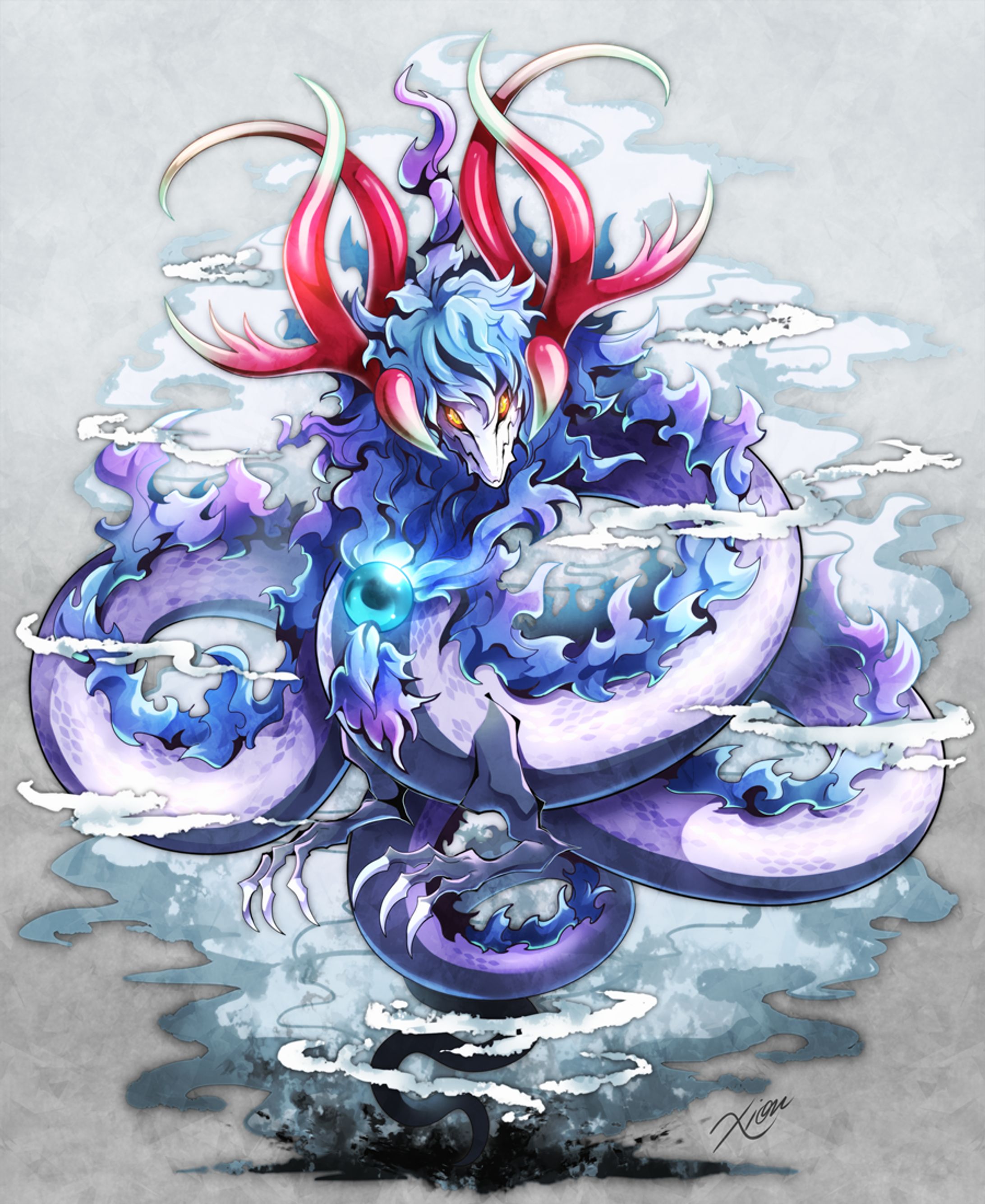 【創作】ドラゴンイラスト-1