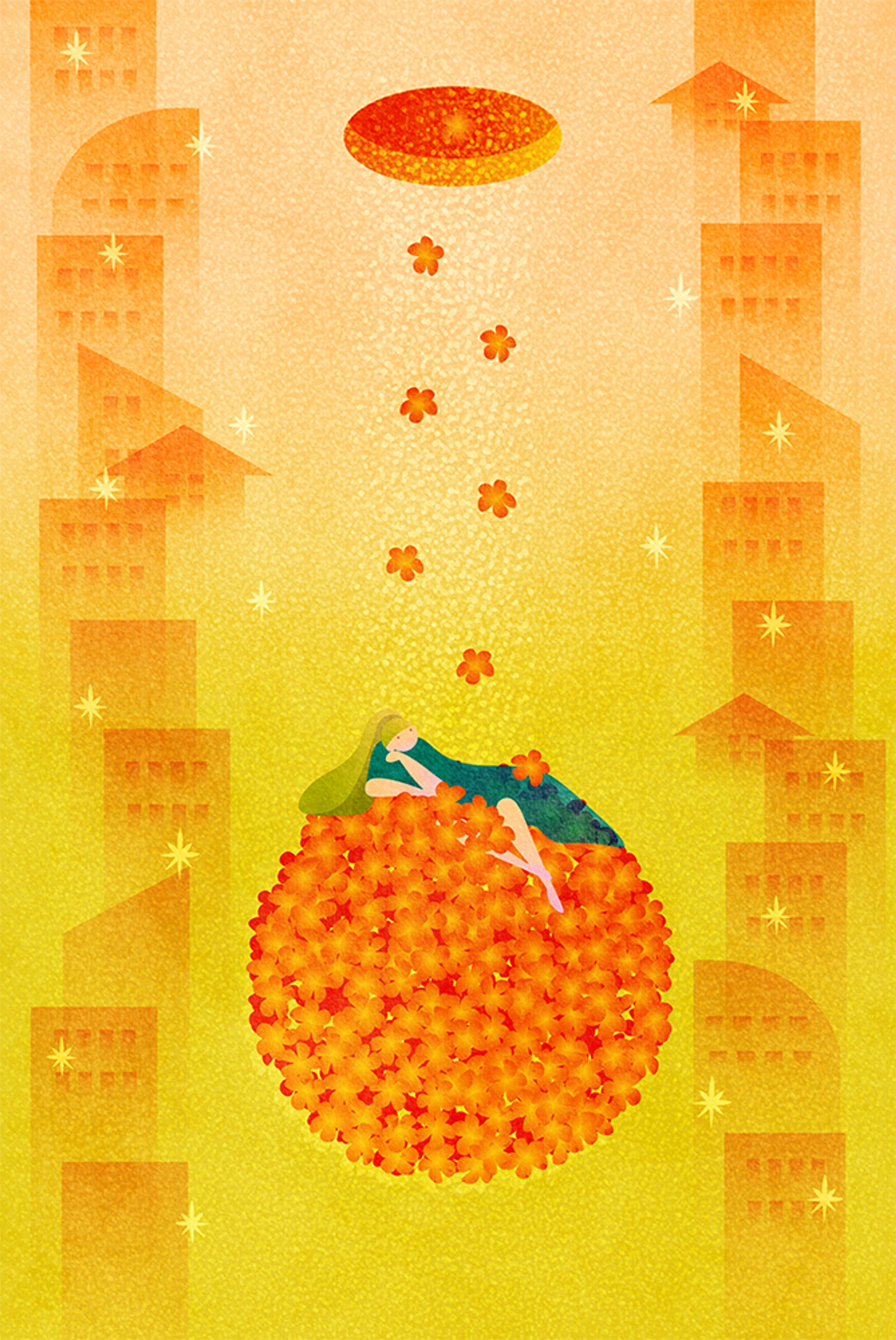 赤黄色の金木犀-1