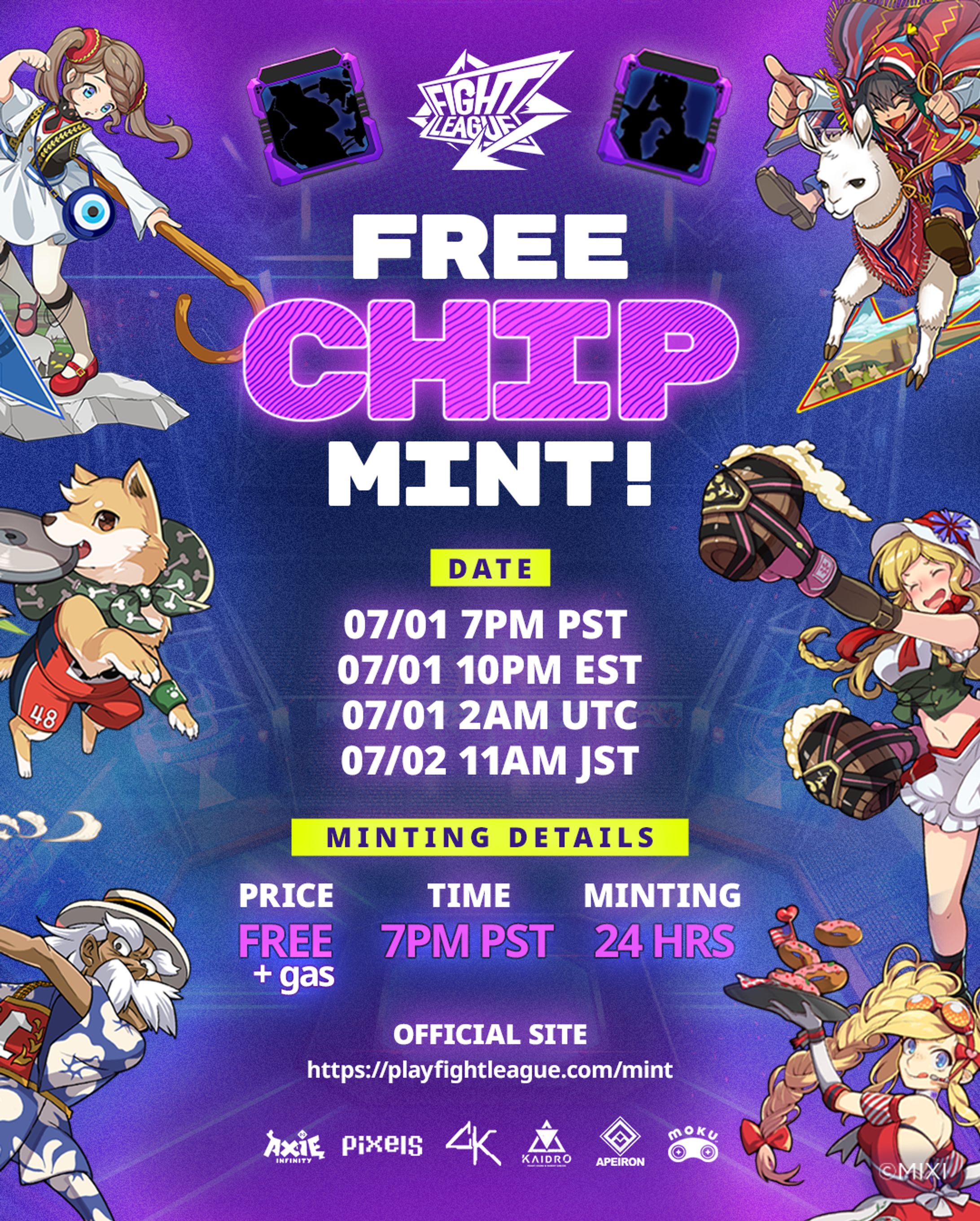 Fight League - Free Chip Mint-1