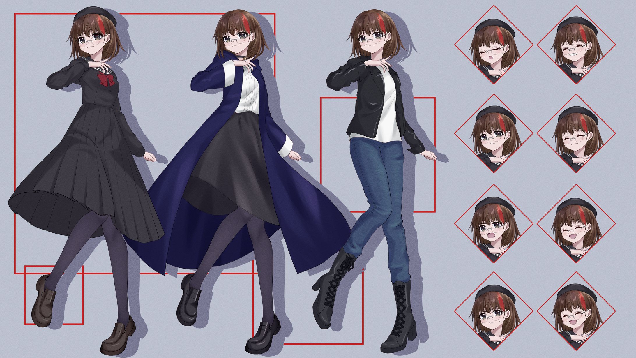 TRPG立ち絵+表情差分+衣装差分ご依頼-1