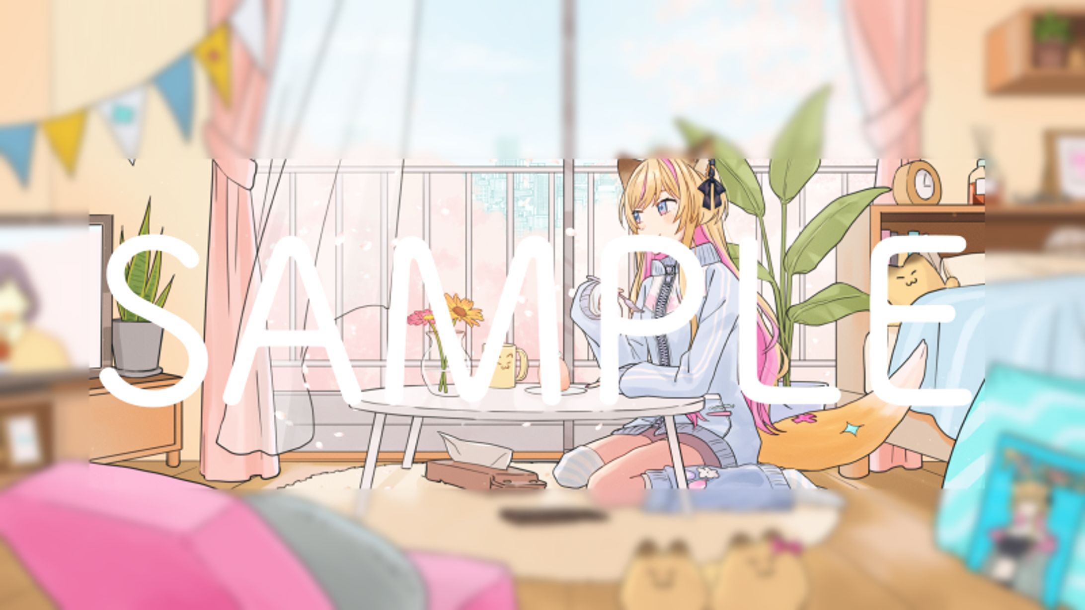 【仕事絵】Vtuber様メンバーシップ壁紙限定イラスト-1