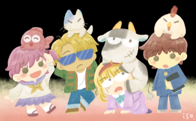 主線なしイラスト練習・きんぎょ注意報