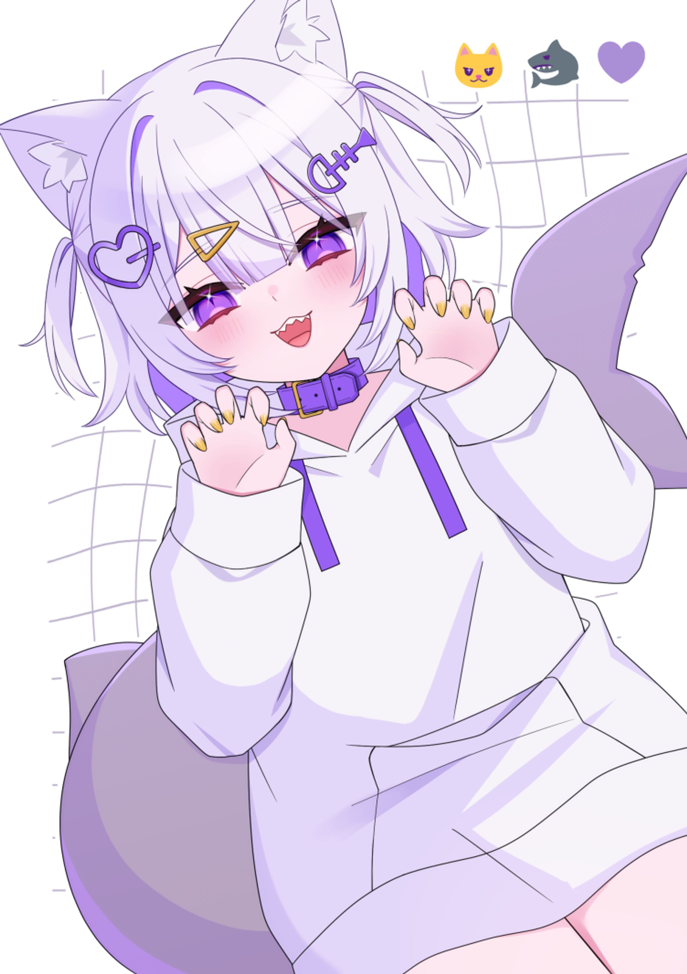 🐱✖🦈✖💜 / オリジナル-1